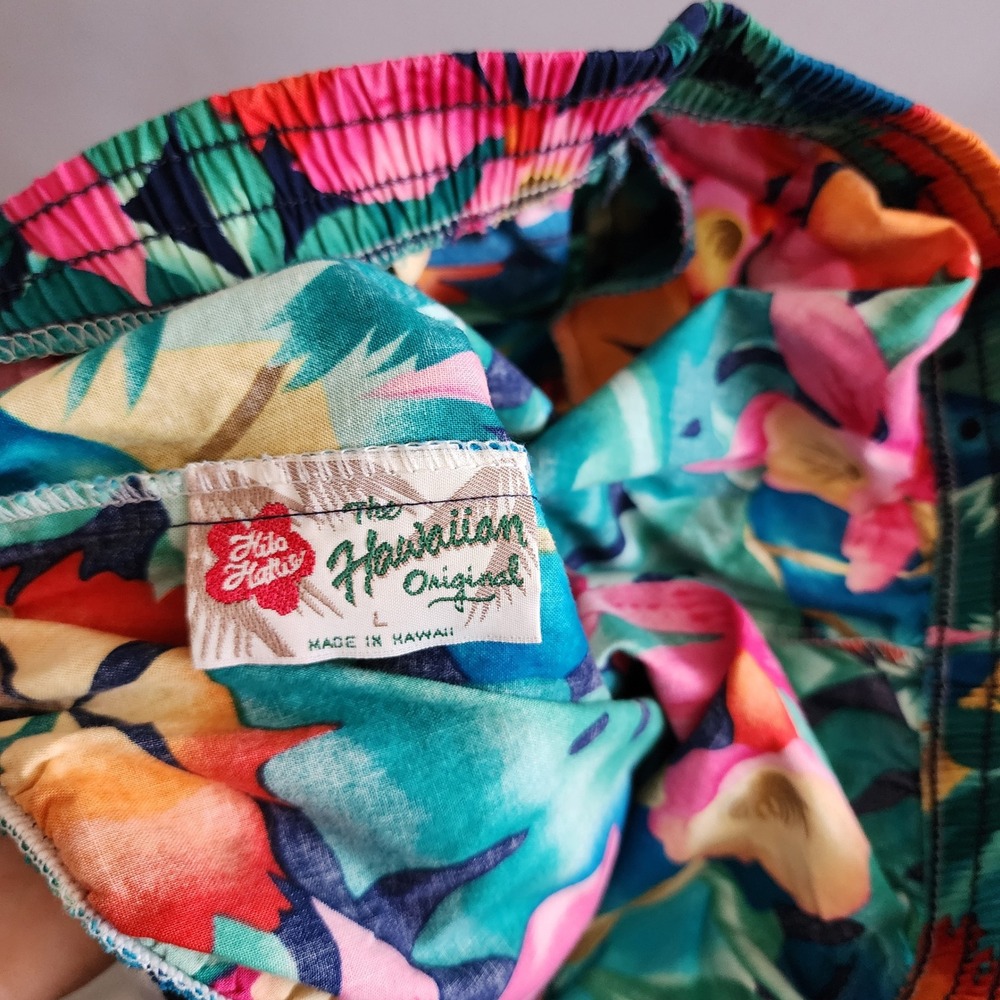 Hilo Hattie Hawaiian Original Floral Short Sleeve Shirt and Shorts Set Large - Picture 11 of 12